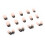 (Jelly Glue Model) 24Pcs Gradient Black False Nails Short Ballet 9
