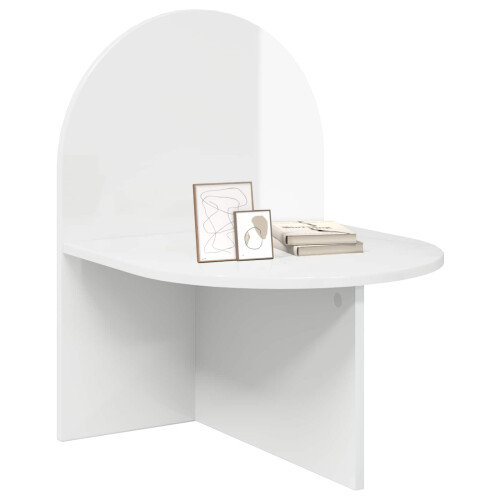 VidaXL vidaXL Bedside Table High Gloss White 48 x 49 x 65 cm Engineered Wood 1