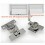 2-Piece 180-Degree Folding Hinge for Cabinet Linkage Doors, Hidden Door Hardware 6