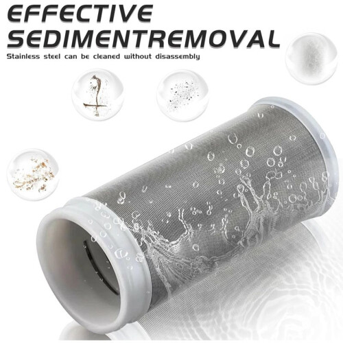 Reusable Inline Sediment Water Filter - Solid Brass Pre-Filter for Washing Machine, RV, Shower & Garden Hose 2