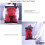 (red) Handmade Artificial Rose Bear 25cm Durable with Gift Box and Lamp 3