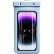 Custodia impermeabile IPX8 per telefoni fino a 7,2" con cordino, colore blu.