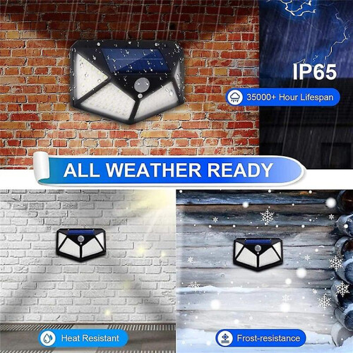 (8 piece) Waterproof Solar Light with Motion Sensor, 100 LED, IP65 for Garden Security 1