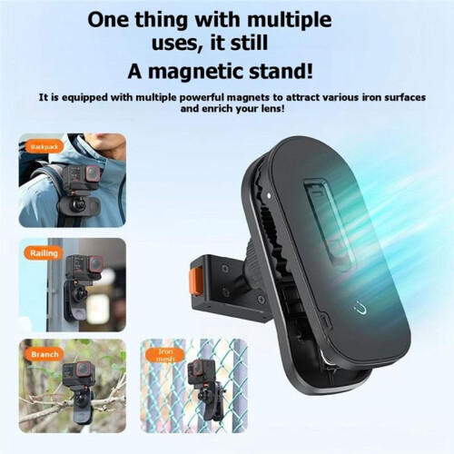 Magnetic Backpack Clip for  X5 X4 Air Ace Pro2 Quick Release Clamp Plate Action Camera Backpack Clip Mount 2