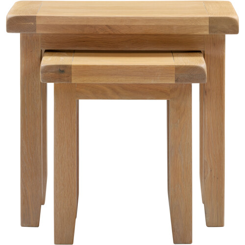Seconique Windsor Nest Of 2 Tables - Natural Oak 1