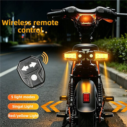 Feu Arrière de Signalisation de Scooter Électrique, Lampe de Queue Rechargeable USB, Accessoires de Scooter 1
