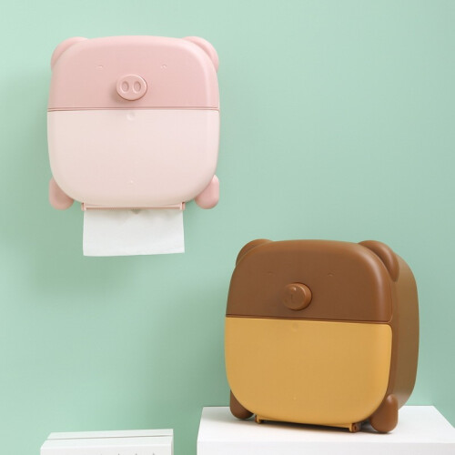 (Bear)Animal Tissue Organizer Wall Mount With Multipurpose Design For Gift Decor And 1
