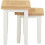 Seconique Windsor Nest Of 2 Tables - Ivory/Oak 4