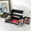 Living And Home Silver Floral PU Portable Mini Makeup Case 3