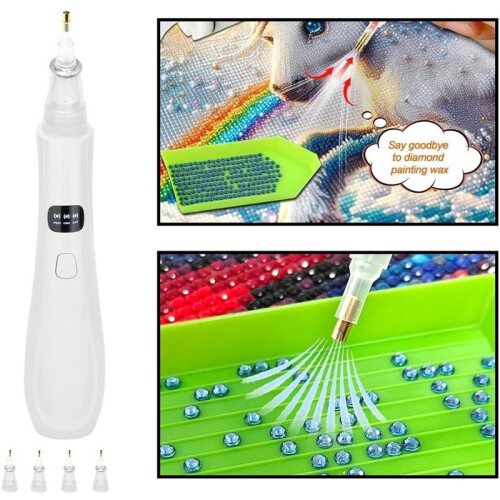 1set Electric  with Vacuum Pump, Rechargeable, Locator Tools & Tips,Adjustable Diamond Brush 2