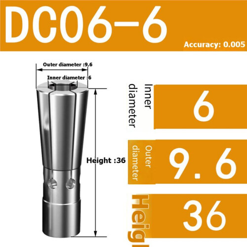 For DC04 DC06 DC08 High Lathe Pull Back Collet Spring Collet Set DC08 2