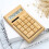 Bamboo Solar Electronic Calculator 12-Digit Large Display, Solar & Battery Dual Power Desktop Counter Standard Function 2