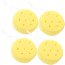 Esponja de banho Chuveiro Loofah 4Pcs redondo Esfregador de corpo esfoliante macio Esfregador de chuveiro de limpeza suave