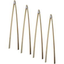 4pcs Bamboo Litter Picker Garbage Grabber 45cm Long Garbage Clamp com Parafuso Design Multi-função Pickup Tool