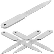 Arquivos de unhas duplas de aço inoxidável 5pcs para bloco de pedicura de manicure de arte das unhas para corte