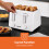 GEEPAS (White) Geepas 4 Slice Bread Toaster 6Level Browning 1400W 6