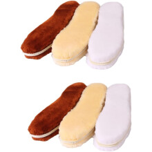 6pairs inverno quente plantillas espessa sapato almofadas moda peluche simulação lâna plantillas