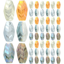 Perlas de vidro oval de 60Pcs para fazer jóias de bricolagem, pequenas contas de espaçador assortidas