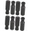 8pcs agarras de pelota preta com design ergonômico feito de TPE resistente e plástico 1
