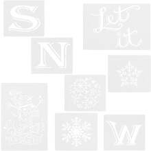 8pcs Snowflake DIY Stencil Modelos de Pintura para Meninos e Meninas e Adultos