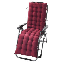 (Red) Cuscino per sdraio da giardino, 155 x 48 x 8 cm, in tessuto poliestere, con lacci di fissaggio, per interni ed esterni