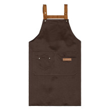 (Coffee) Avental de Cozinha Impermeável, Resistente ao Desgaste e Manchas, Ajustável, Com Bolso, Poliéster, para Casa Restaurante