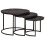 VidaXL vidaXL Nesting Coffee Tables 3 pcs Black Solid Mango Wood and Steel 4