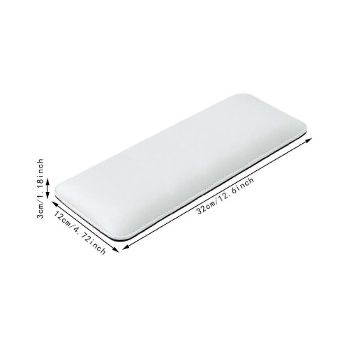 (white) Elbow Hand Rest for Manicure Table, Soft PU Leather Surface, Compact Desk Station Pad 1