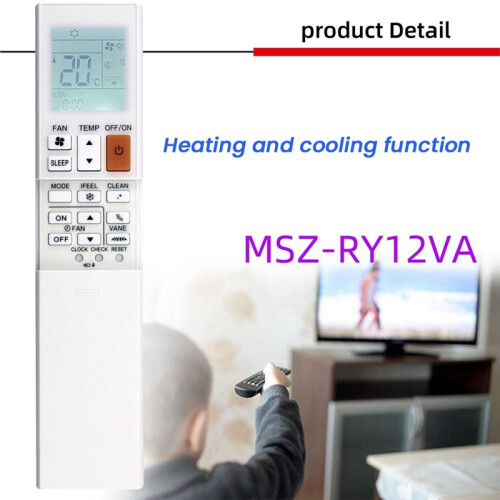 Replace A/C MSZ-RY12VA Remote Control for  MSZ-RY12VA ZH21AS 302F Air Conditioner 2