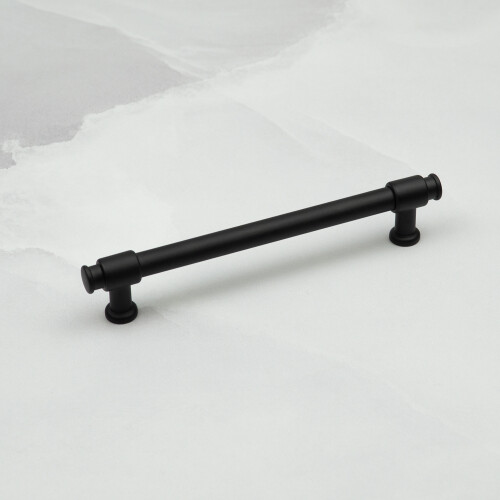 (128mm Handle) Matt Black Cabinet Handle Knob Pull 40mm - 320mm 2