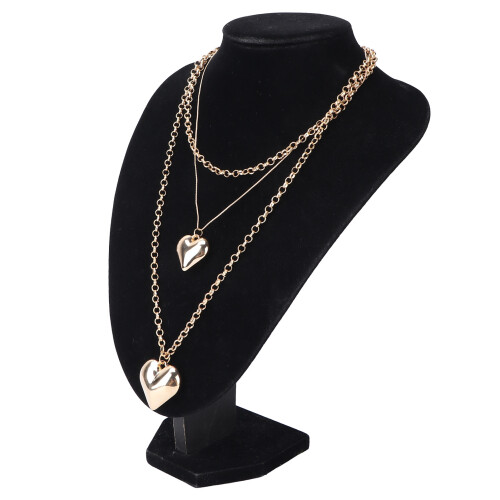 Herzkette mehrlagig Gold Damen 1