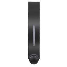 (Black) Dispenser sapone liquido a parete, plastica, finestra visibile, con viti per installazione, per bagno ufficio ristorante hotel
