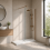 Balterley Balterley Wetroom Screen with Support Bar, 700mm, Brushed Bronze 4