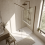 Balterley Balterley Wetroom Screen with Support Bar, 800mm, Brushed Bronze 2