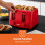 GEEPAS (4 Slice) Wide Slot Bread Toaster Reheat Defrost Function 6