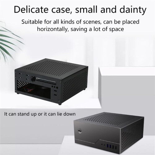 Compute Case for ITX Compute HTPC Host for Case ITX Small Chassis All Aluminum 2