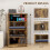 Homcom HOMCOM 4-Tier Hi-Fi Stand with Adjustable Shelves, Rustic Brown 6