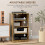 Homcom HOMCOM 4-Tier Hi-Fi Stand with Adjustable Shelves, Rustic Brown 4