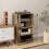 Homcom HOMCOM 4-Tier Hi-Fi Stand with Adjustable Shelves, Rustic Brown 8