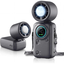 Ventilatore turbo portatile raffreddamento ghiaccio ricaricabile alta velocità da collo tascabile per viaggi e lavoro esterno