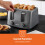 GEEPAS (Grey) Geepas 4 Slice Bread Toaster 6Level Browning 1400W 6