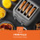 GEEPAS (Grey) Geepas 4 Slice Bread Toaster 6Level Browning 1400W 8