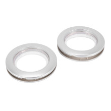 100 Pack Curtain Grommet, Inner Diameter 43mm Curtain Eyelet Rings Nanoscale Low Noise Roman Ring (Silver)