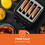 GEEPAS (Black) Geepas 4 Slice Bread Toaster 6Level Browning 1400W 8
