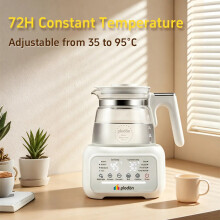 Plodon 1.3L 800W Glass Electric Kettle, Multifunctional Wellness Water Boiler with Precise Temperature Control
