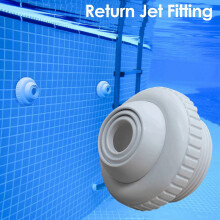 2X Swimming Pool Spa Return Jet Fitting Massage Nozzle Inlet Outlet Bath Tub Nozzle with Adjustable Jet Eyeball