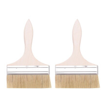 2X 220x135mm Ancho Pincel de Manejar de Madera de Pelo de Cerda Herramienta de Pintura de Pared