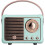 Hellblauer Retro-Bluetooth-Lautsprecher, kompakt, tragbar, niedlich, kabellos. 1