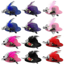 12 mini pinzas y horquillas para el cabello para niños pequeños - Pasadores de sombrero adorables para bebés y niñas