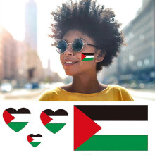 Palestinian Day 20231117 Flag Temporary Stickers Waterproof Fake Tattoo Body Art Face Real